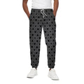Black And Grey Playing Card Suits Print Cotton Sweatpants