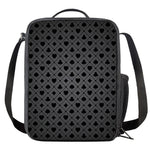 Black And Grey Playing Card Suits Print Crossbody Lunch Bag