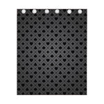 Black And Grey Playing Card Suits Print Curtain