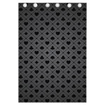 Black And Grey Playing Card Suits Print Curtain