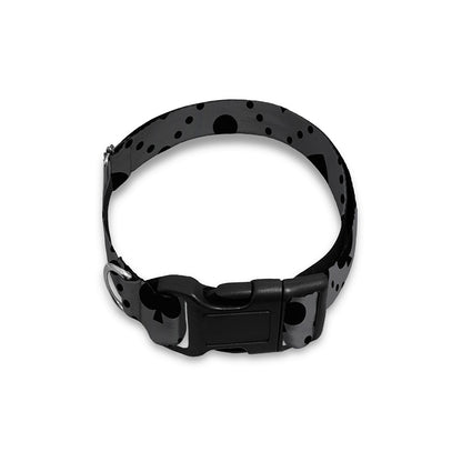 Black And Grey Playing Card Suits Print Dog Collar