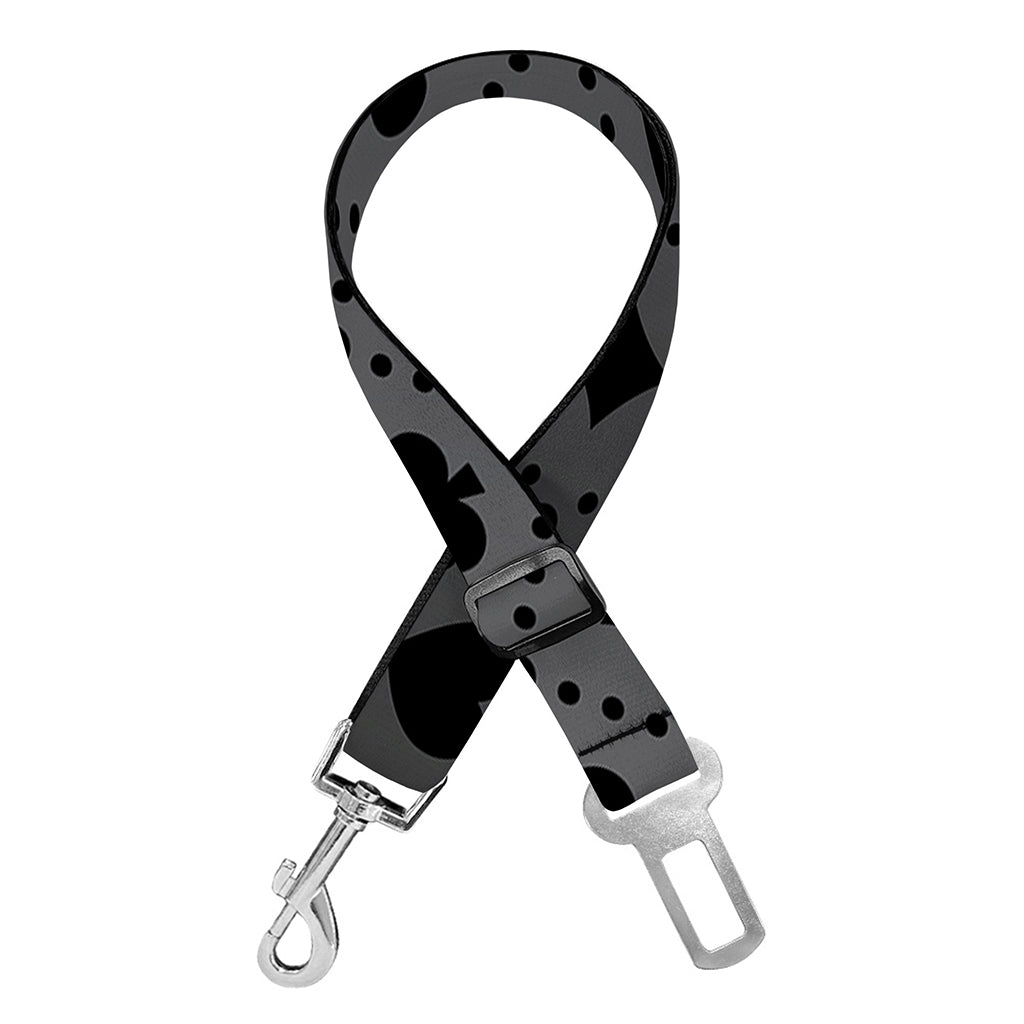 Black And Grey Playing Card Suits Print Dog Seat Belt