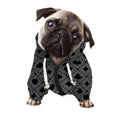 Black And Grey Playing Card Suits Print Dog Zip Up Hoodie