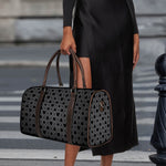 Black And Grey Playing Card Suits Print Duffle Bag