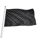 Black And Grey Playing Card Suits Print Flag