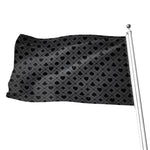 Black And Grey Playing Card Suits Print Flag