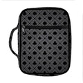 Black And Grey Playing Card Suits Print Front Pocket Bible Bag