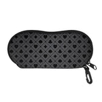 Black And Grey Playing Card Suits Print Glasses Case