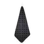 Black And Grey Playing Card Suits Print Hand Towel