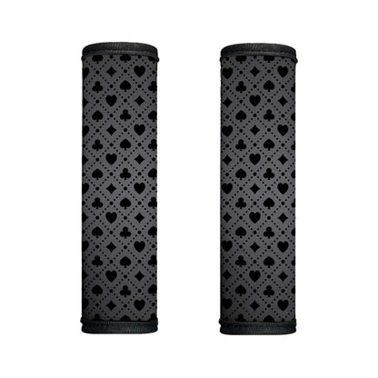 Black And Grey Playing Card Suits Print Handle Covers