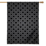 Black And Grey Playing Card Suits Print House Flag