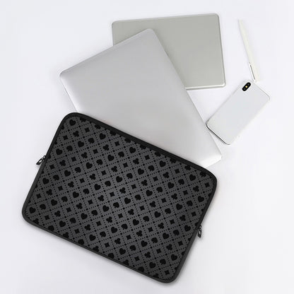 Black And Grey Playing Card Suits Print Laptop Sleeve