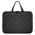 Black And Grey Playing Card Suits Print Laptop Sleeve With Handle