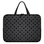 Black And Grey Playing Card Suits Print Laptop Sleeve With Handle