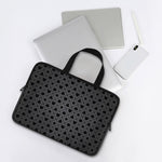 Black And Grey Playing Card Suits Print Laptop Sleeve With Handle
