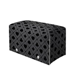 Black And Grey Playing Card Suits Print Leather Tissue Box Cover