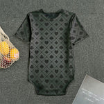 Black And Grey Playing Card Suits Print Men's Bodysuit