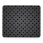 Black And Grey Playing Card Suits Print Mouse Pad