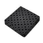 Black And Grey Playing Card Suits Print Outdoor Seat Cushion Cover