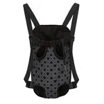 Black And Grey Playing Card Suits Print Pet Carrier Backpack