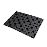 Black And Grey Playing Card Suits Print Pet Cooling Mat Cover