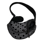 Black And Grey Playing Card Suits Print Pet Sling Carrier