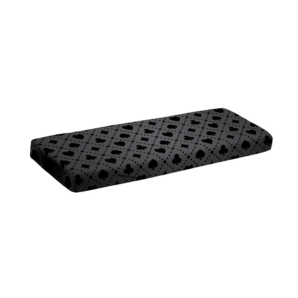 Black And Grey Playing Card Suits Print Piano Keyboard Cover
