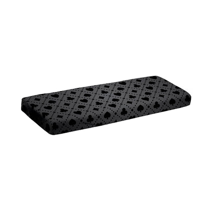 Black And Grey Playing Card Suits Print Piano Keyboard Cover