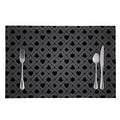 Black And Grey Playing Card Suits Print Placemat