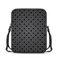 Black And Grey Playing Card Suits Print Rectangular Crossbody Bag