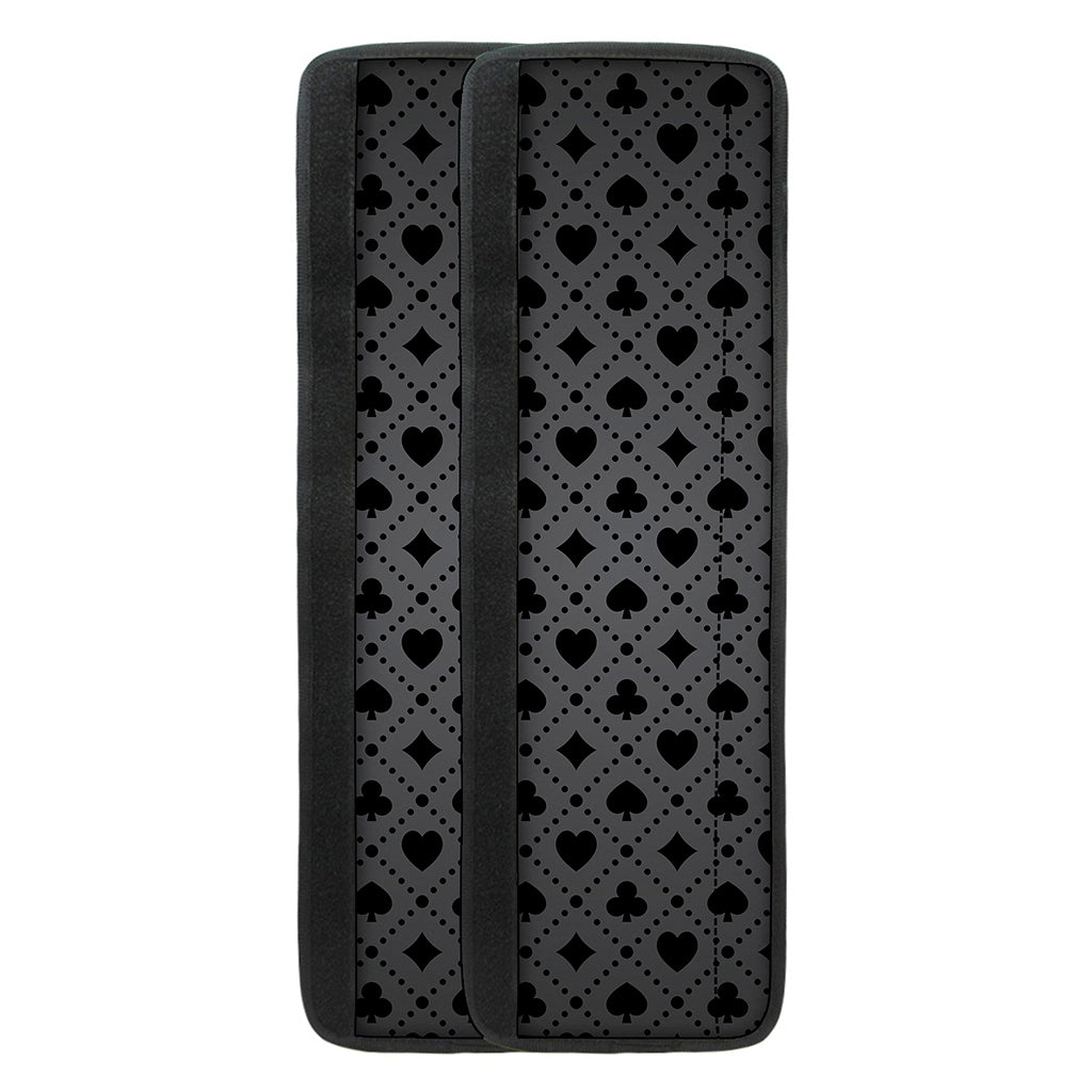 Black And Grey Playing Card Suits Print Refrigerator Handle Covers