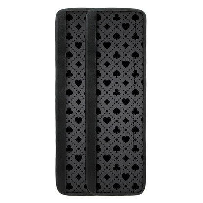 Black And Grey Playing Card Suits Print Refrigerator Handle Covers