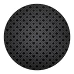 Black And Grey Playing Card Suits Print Round Blanket