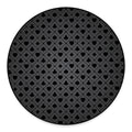 Black And Grey Playing Card Suits Print Round Floor Mat