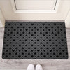 Black And Grey Playing Card Suits Print Rubber Doormat