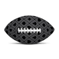 Black And Grey Playing Card Suits Print Rugby Ball