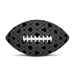 Black And Grey Playing Card Suits Print Rugby Ball