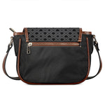 Black And Grey Playing Card Suits Print Saddle Bag