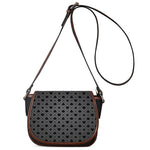 Black And Grey Playing Card Suits Print Saddle Bag