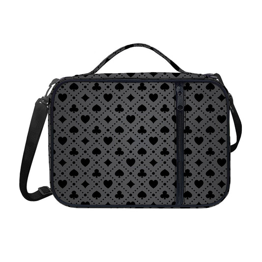 Black And Grey Playing Card Suits Print Shoulder Strap Bible Bag