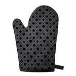 Black And Grey Playing Card Suits Print Single Oven Mitt