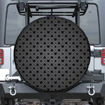 Black And Grey Playing Card Suits Print Tire Cover