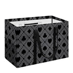 Black And Grey Playing Card Suits Print Utility Tote Bag