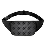 Black And Grey Playing Card Suits Print Waist Bag