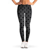 Black And Grey Playing Card Suits Print Women's Leggings