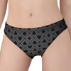 Black And Grey Playing Card Suits Print Women's Panties