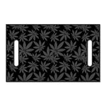 Black And Grey Pot Leaf Pattern Print Golf Cart Seat Cover