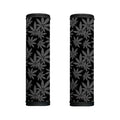 Black And Grey Pot Leaf Pattern Print Handle Covers