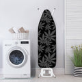 Black And Grey Pot Leaf Pattern Print Ironing Board Cover