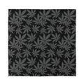 Black And Grey Pot Leaf Pattern Print Silk Bandana